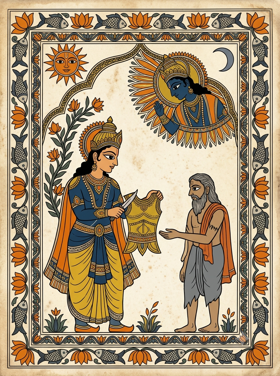 Karna and the Armour Cut from His Body