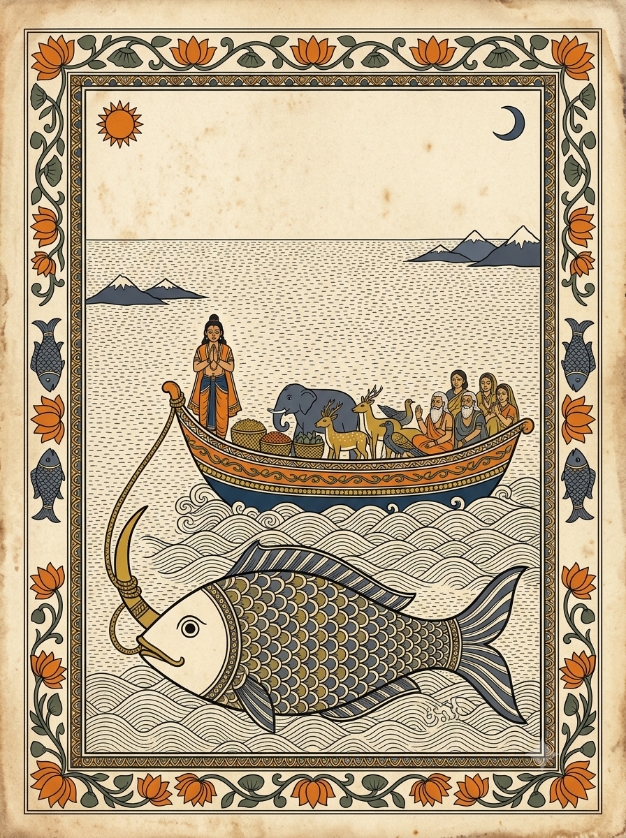 Manu, the Fish, and the Flood